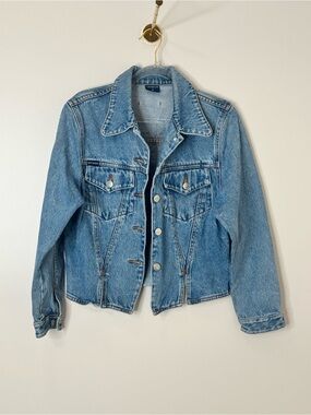 Off Shore Denim Jacket Size S Light Wash Cropped Jean Jacket